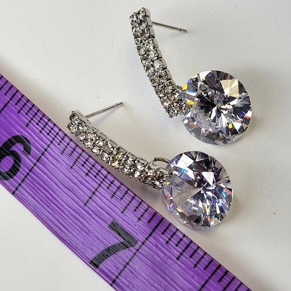 Crystal Drop Earrings Bridal Earrings - Picture 6 of 9